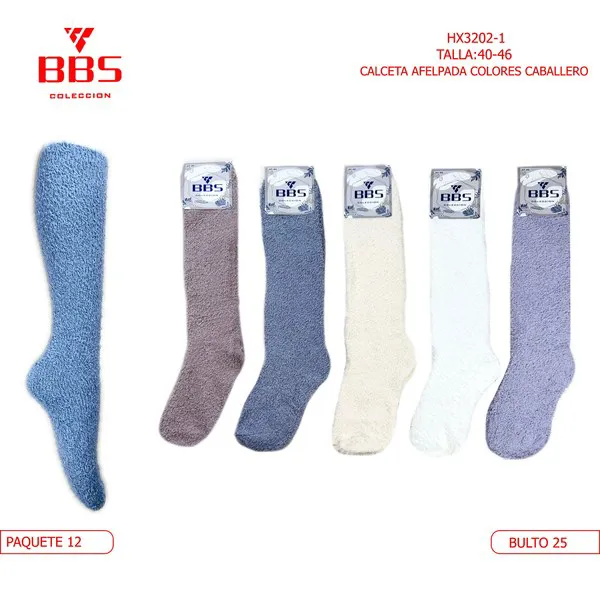 Calcetas largas afelpadas de colores para hombre, 12 pares