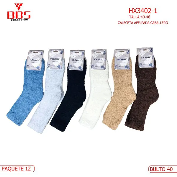 Calcetas afelpadas térmicas de colores lisos para hombre, 12 pares