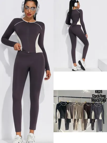 Conjunto Deportivo de Manga Larga y Leggings-KK25