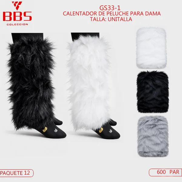 Calentadores de piernas de peluche esponjoso para mujer, 12 pares