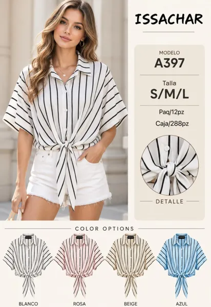 Blusa con nudo frontal