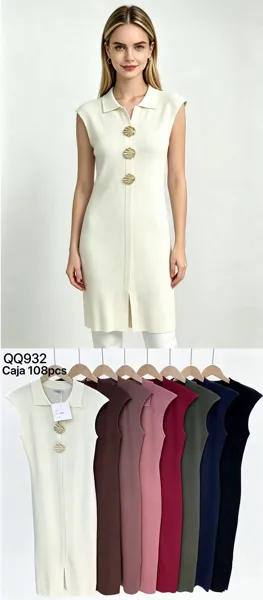 Vestido tipo polo sin mangas