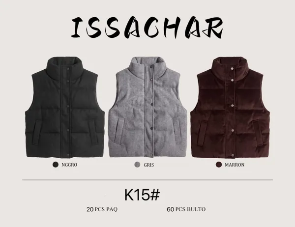 Chaleco acolchado de textura afelpada con broches para mujer