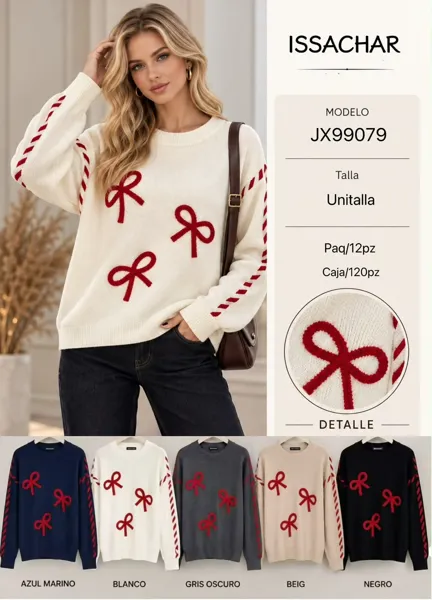 Suéter con diseño de lazos