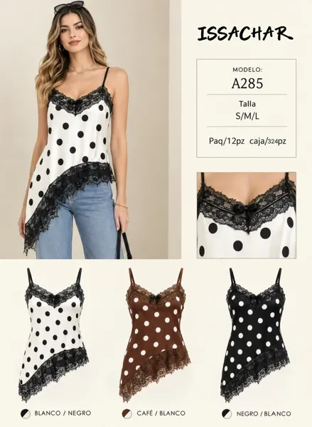 Blusa de tirantes con encaje