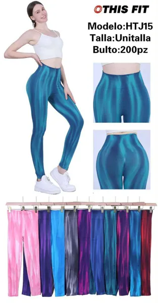 Leggings deportivos tie dye de tiro alto para mujer