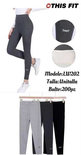 Leggings térmicos afelpados por dentro de tiro alto para mujer
