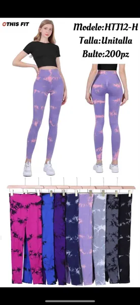 Leggings deportivos tie dye con efecto push up para mujer