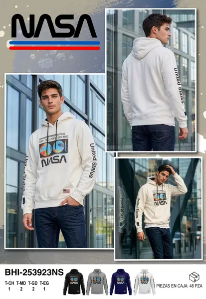 Sudadera con capucha NASA para hombre