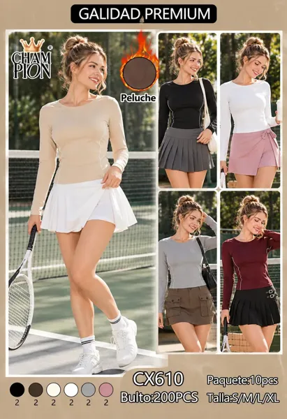 Playera deportiva de manga larga ajustada con forro de peluche