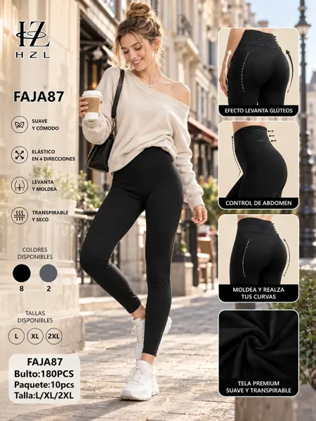 Leggings moldeadores de tiro alto con control de abdomen