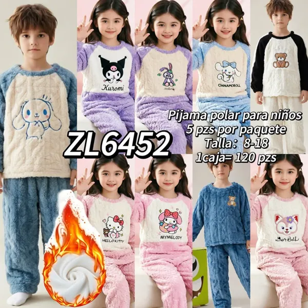Pijama polar infantil con personajes