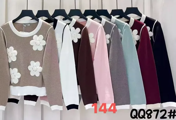 Suéter con flores-QQ872