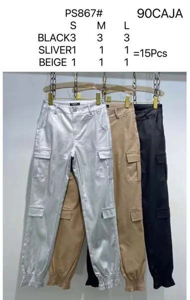 Pantalones Cargo Metálicos-PS867