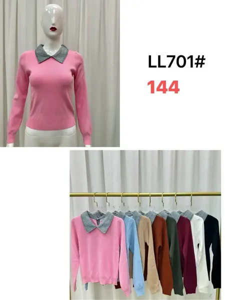 Sueter con cuello polo-LL701#