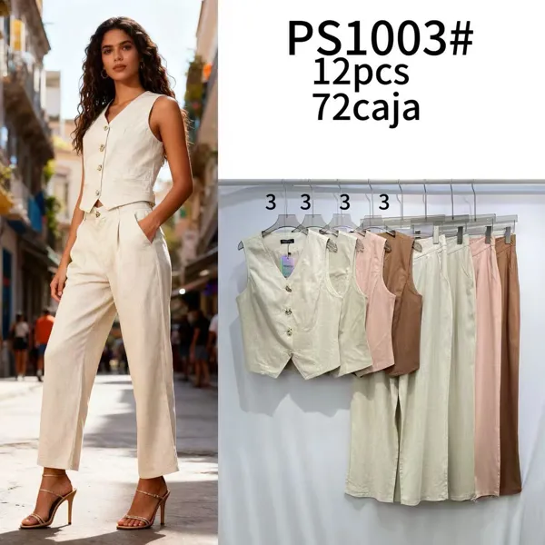 Conjunto de chaleco y pantalón-PS1003