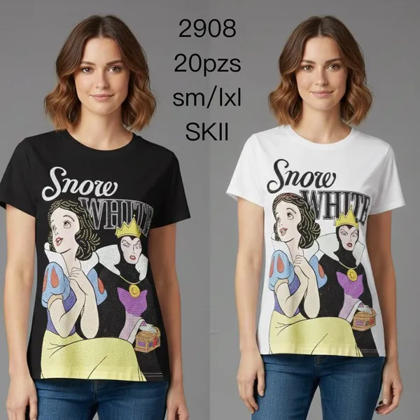 Playera con estampado de Blanca Nieves-2908