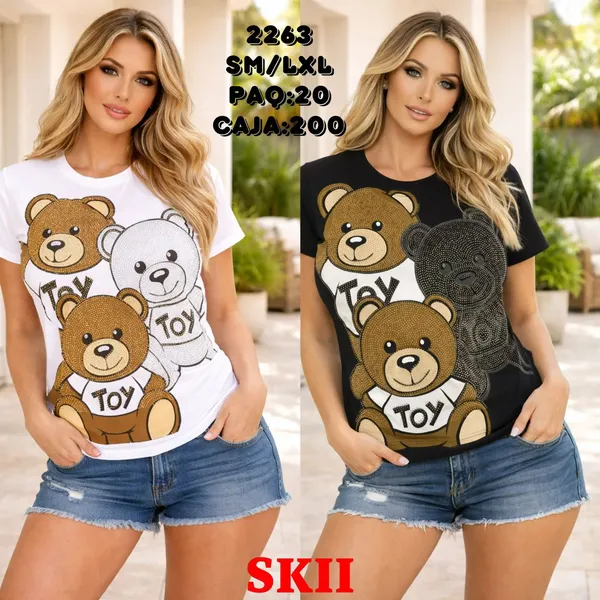 Playera de oso de peluche-2263