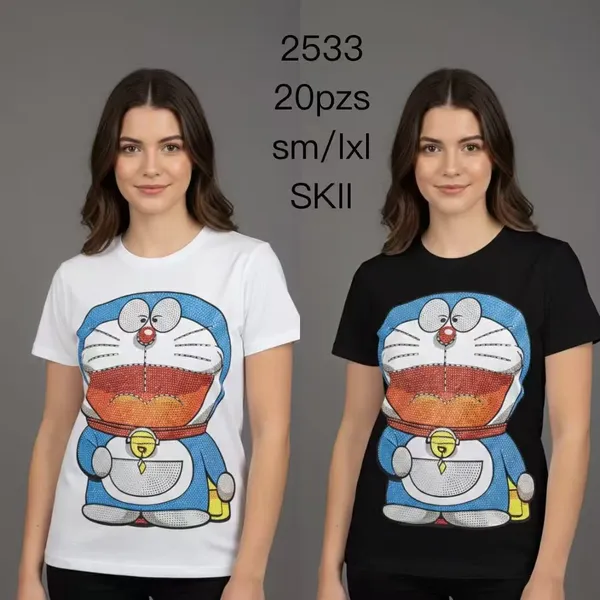 Playera estampada de Doraemon-2533