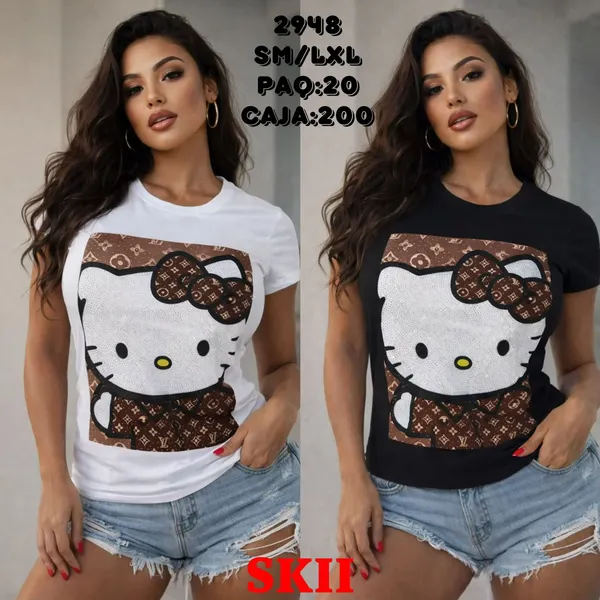Playera estampada de Hello Kitty-2948