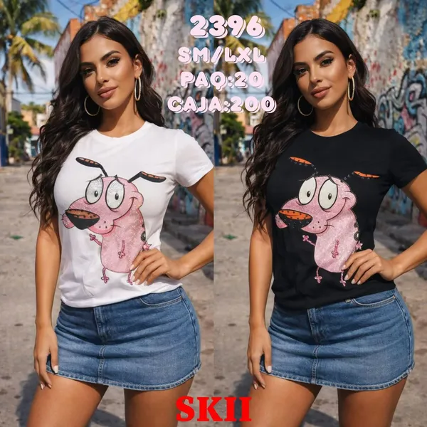 Playera estampada de Coraje el perro cobarde-2396