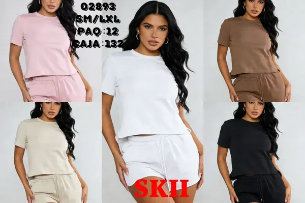 Conjunto de camiseta de manga corta y shorts-02893