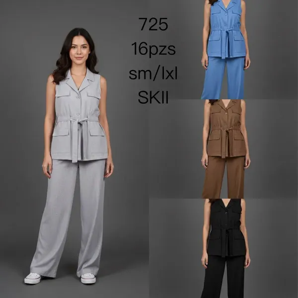 Conjunto de chaleco y pantalón-725