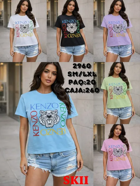 Camiseta estampada con tigre-2960
