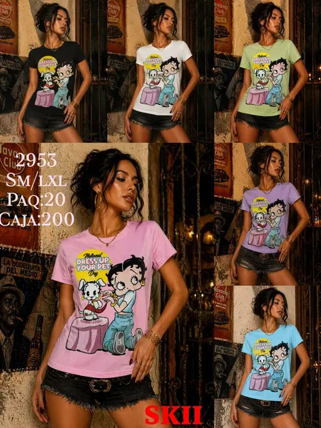 Playera de manga corta con estampado-2953