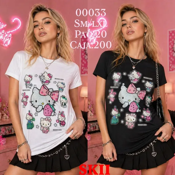 Playera con estampado de Hello Kitty-00033