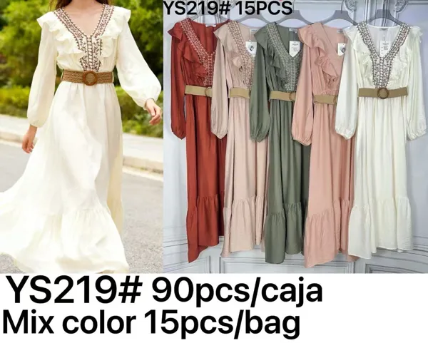 Vestido Largo con Cuello V-YS219