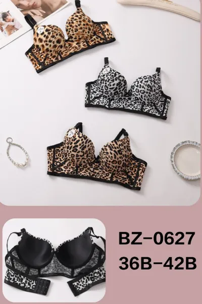 Sujetadores con estampado de leopardo-BZ-0627