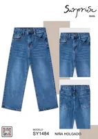 Jeans pierna ancha para niña